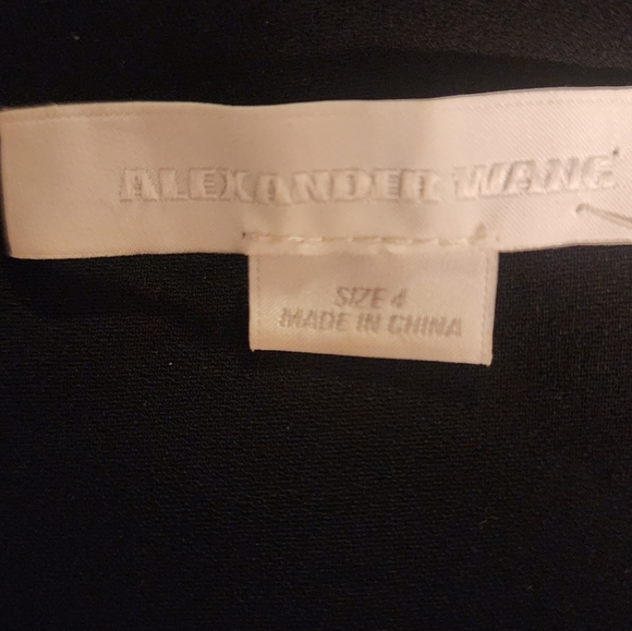 ALEXANDER WANG Leather and stretch-crepe wrap dressSize 4. - Picture 7 of 7